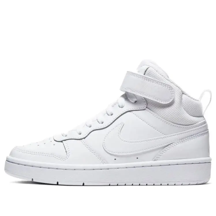 (GS) Nike Court Borough Mid 2 'Triple White' CD7782-100