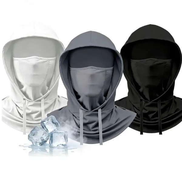 Unisex Polyester Solid Cooling Balaclava Face Cover 3-Pack, Breathable UPF 50+ UV Protection Hood for Motorcycle, Cycling, Summer Outdoor Activities