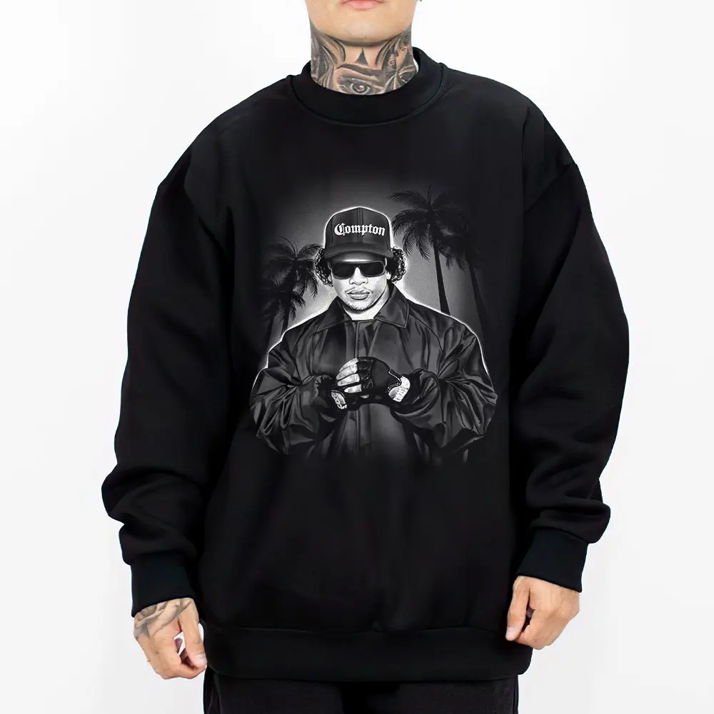 Chicano Clothing Compton Graphic Hoodie for Men Women Medium Heavy Fabri Loose Fit Streetwear Style