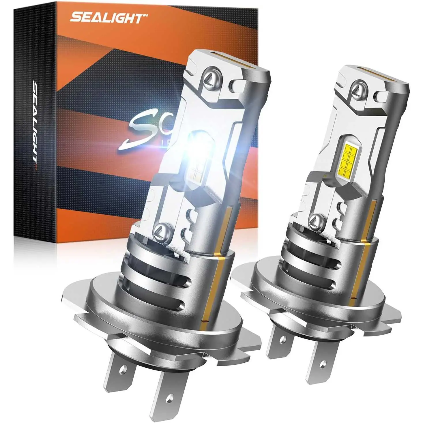 2012 Volkswagen Passat H7 104W 6500K White IP68 LED Headlight Bulbs 2PCS SEALIGHT S3