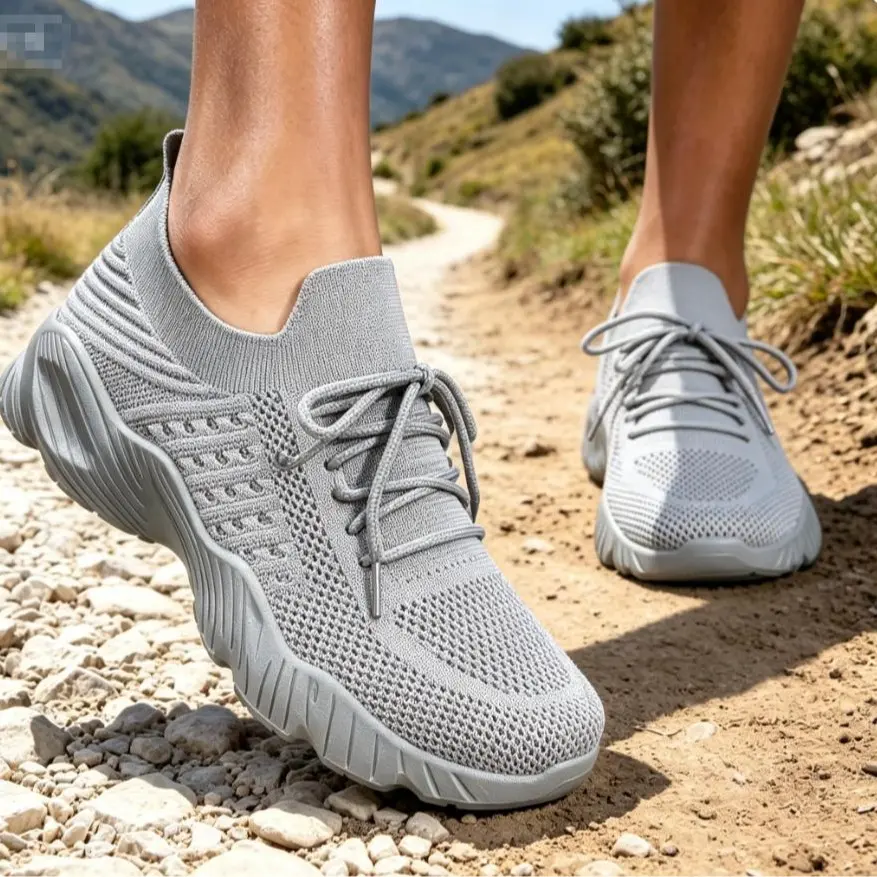 2026 New Women's Knit Sneakers Tennis Shoes Running Shoes For Women Comfortable Lightweight Breathable Low-Top Soft EVA Sole Non-Slip Black Khaki Pink White All Season Multi Color Casual Walking Gym Daily Athletic Exercise fly