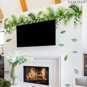 A (30*90cm) leaf and vine wall sticker for beautifying home and bathroom backgrounds, a decorative self-adhesive sticker N20475 DIY Stickers Graphic Decal