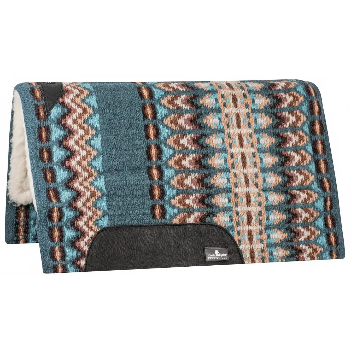 Classic Equine Sensorflex Wool Saddle Pad - 1" Heavy Wool Felt Center, Wool Fleece Bottom, 100% Wool Top