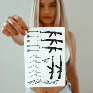 Minimal Tattoo Pack – Edgy Fine Line Temporary Tattoos