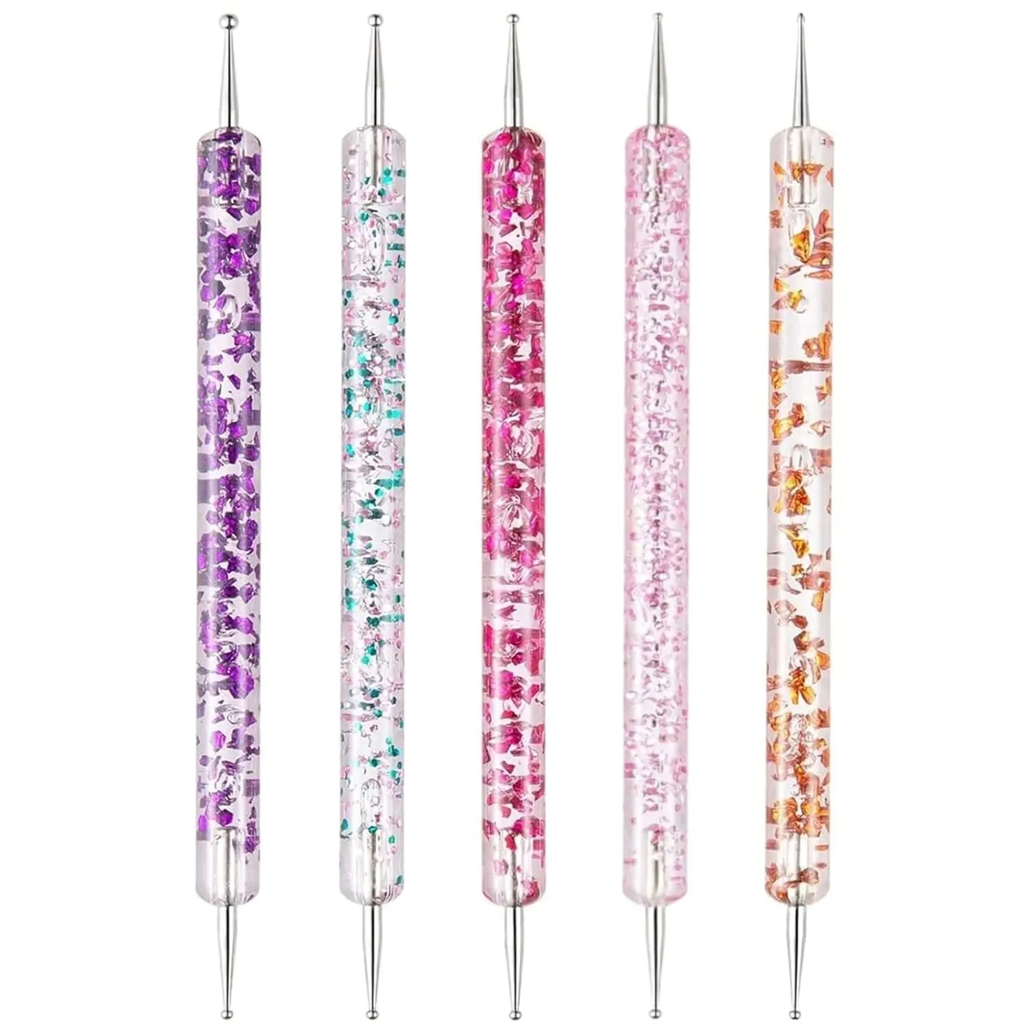 5 PCS Nail Dotting Tools Nail Art Kit, Gel Polish Acrylic Nail Design Nail Dotting Pen for Nail Art
