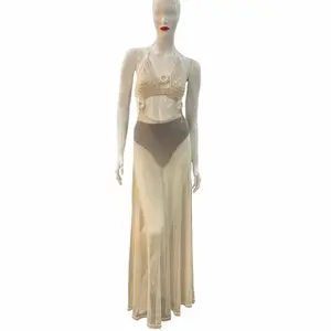 Coastal Glow Crochet Sheer Maxi Set