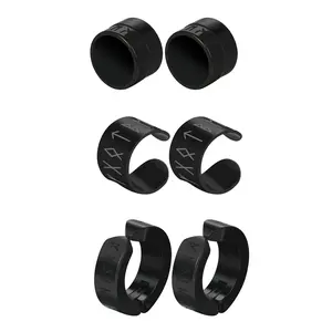 OIDEA Men's Magnetic Earrings Set - Viking Rune Ear Cuff, Stainless Steel Black, No Piercing Back Clip Earrings for Men