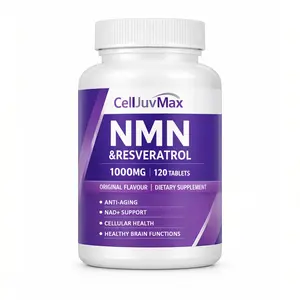 NMN 1000mg 10-in-1 Advanced Formula – 500mg Pure NMN with Vitamin C, Resveratrol, CoQ10, TMG, Quercetin & Glutathione – Zero Fillers Daily Supplement