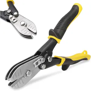 Blade Sheet Metal Crimper.HVAC Crimping Tool for Ductwork, Downspouts & Stove Pipes.9-1/2 inch Heavy-Duty Hand Crimper with Safety Lock.5-Blade Sheet Metal Crimpers Tool
