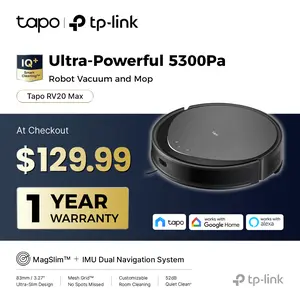 TP-Link & Tapo RV20 Max MagSlim LiDAR Robot Vacuum & Mop – 5300 Pa Hyper-Suction, 3.27" Ultra-Slim , 97 %+ Dust Pickup, Carpet Boost & Avoid, 2D/3D Mapping, Alexa & Google Ready  #SummerWins #DealsForYouDays