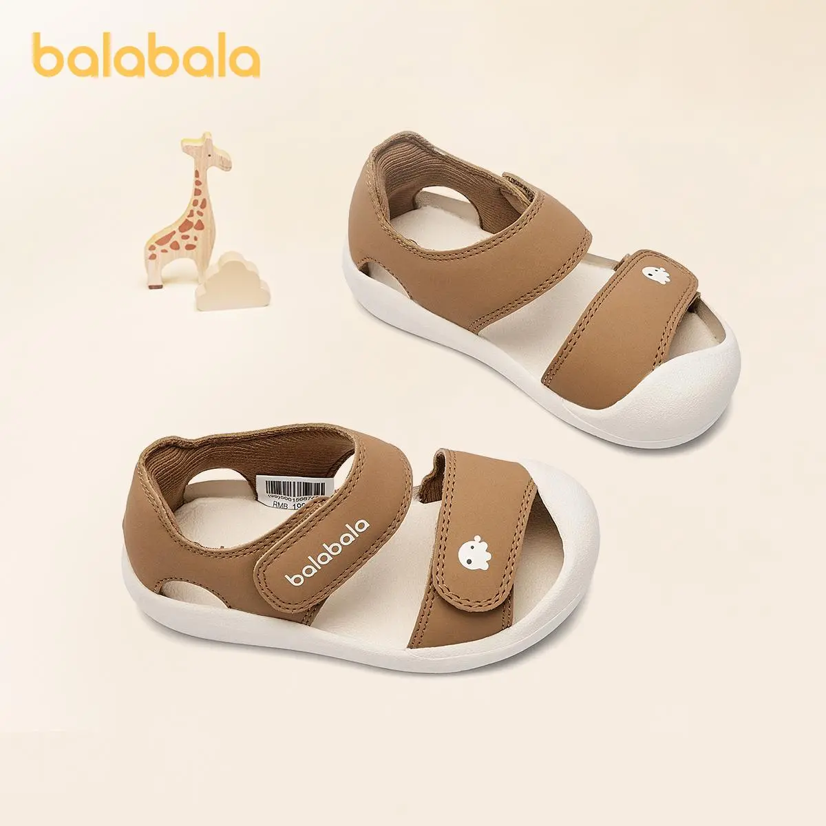 Balabala Kids' Comfy Washable Sandals - Soft Footwear for Boys & Girls, Soft-Soled Barefoot Shoes with Toe Protection, Non-Slip Wide Toe Design for Summer