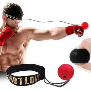 Boxing Reflex Ball Multiple Difficulty Levels Boxing Ball with Headband Perfect for Reaction Agility Punching Speed Fight Skill Training Boxing Equipment