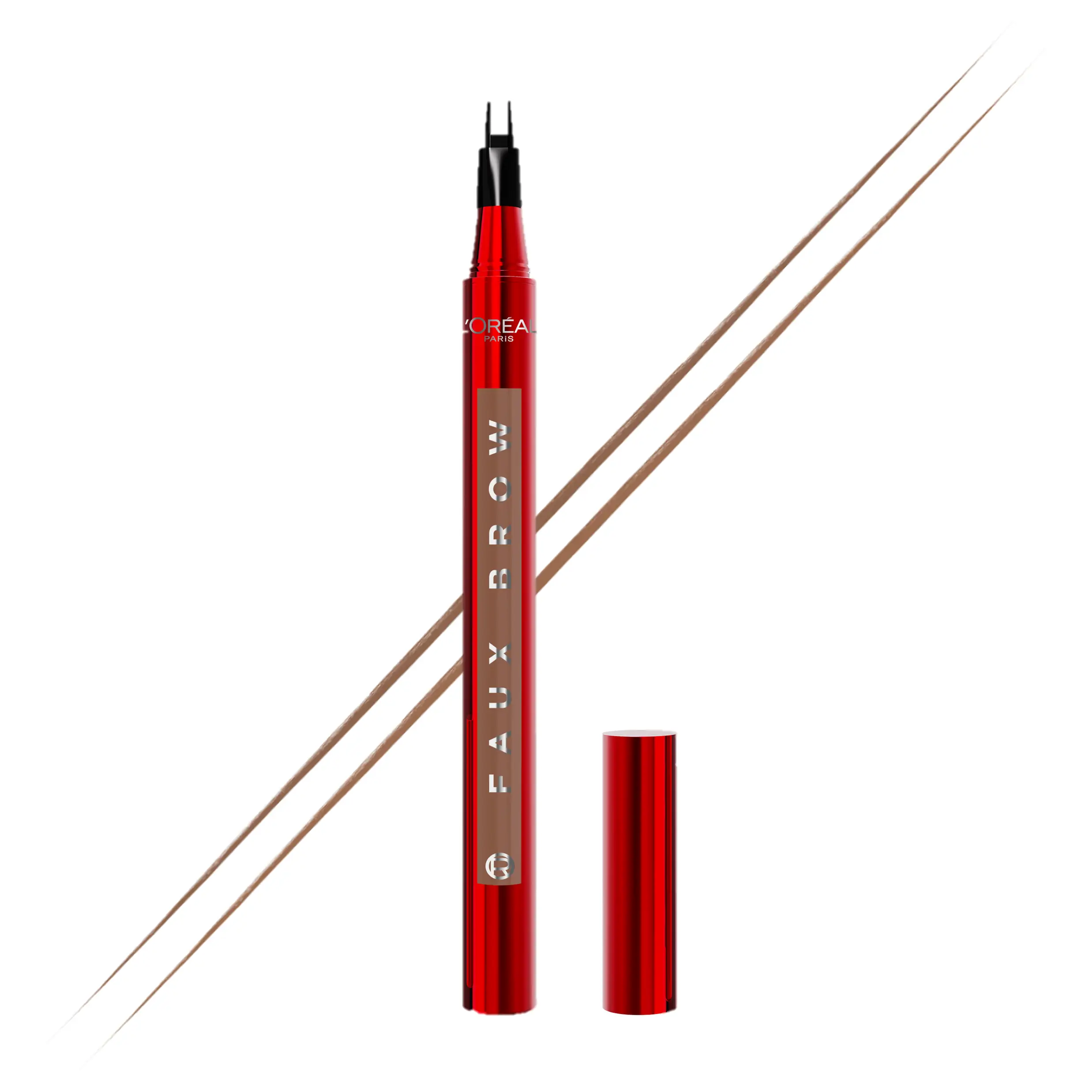Faux Brow, Hair-Like, Filling Eyebrow Pen with Double-Brush Tip, Fast & Precise Eyebrow Makeup, L'Oreal Paris