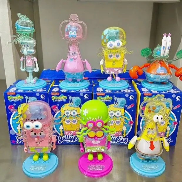 Nickelodeon SpongeBob SquarePants Jellyfish Series Handmade Heavy Handmade Craft Blind Box Figurine - CSTOYS Official, Bubbles-Themed, Minor Defects/Paint Drops Mystery Collectible Figure, Blind Bag Unboxing, Mini Figurines