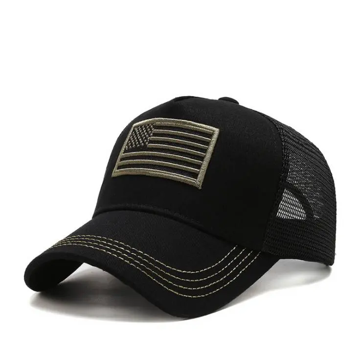 USA Flag Black Mesh Tactical Style Baseball Caps USA Flag Black Mesh Tactical Style Baseball Caps