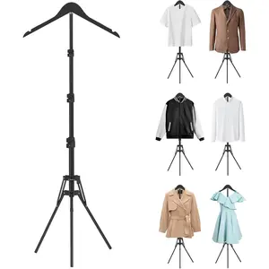 Adjustable 32-63 Inch Foldable Mannequin Torso Shirt Display Stand, Clothes Steamer Stand for Vendors to Display T Shirt, Graduation Cap and Gown, Dress, Jacket, Coat