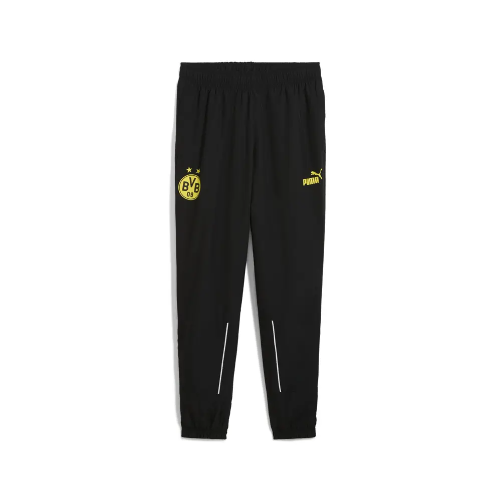 PUMA Mens Bvb Ftblarchive Logo Drawstring Pants Casual - Black