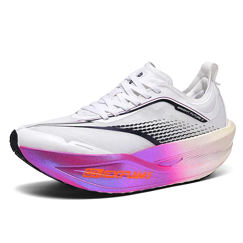 Brand GGOR Men's Carbon Plate Sprint Shoes - Lightweight Breathable Track & Field Sneakers with Shock-Absorbing Spikes, Suitable for Marathon Running, Racing, Athletic Footwear, - Performance for Training and Competition