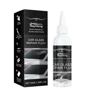 RayHong Quick Car Glass Repair Fluid 50ml Epoxy Resin & Polyurethane Fix Instant Results Auto Spray Solution for Windshield Cracks