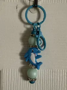 Dolphin Beaded Keychain