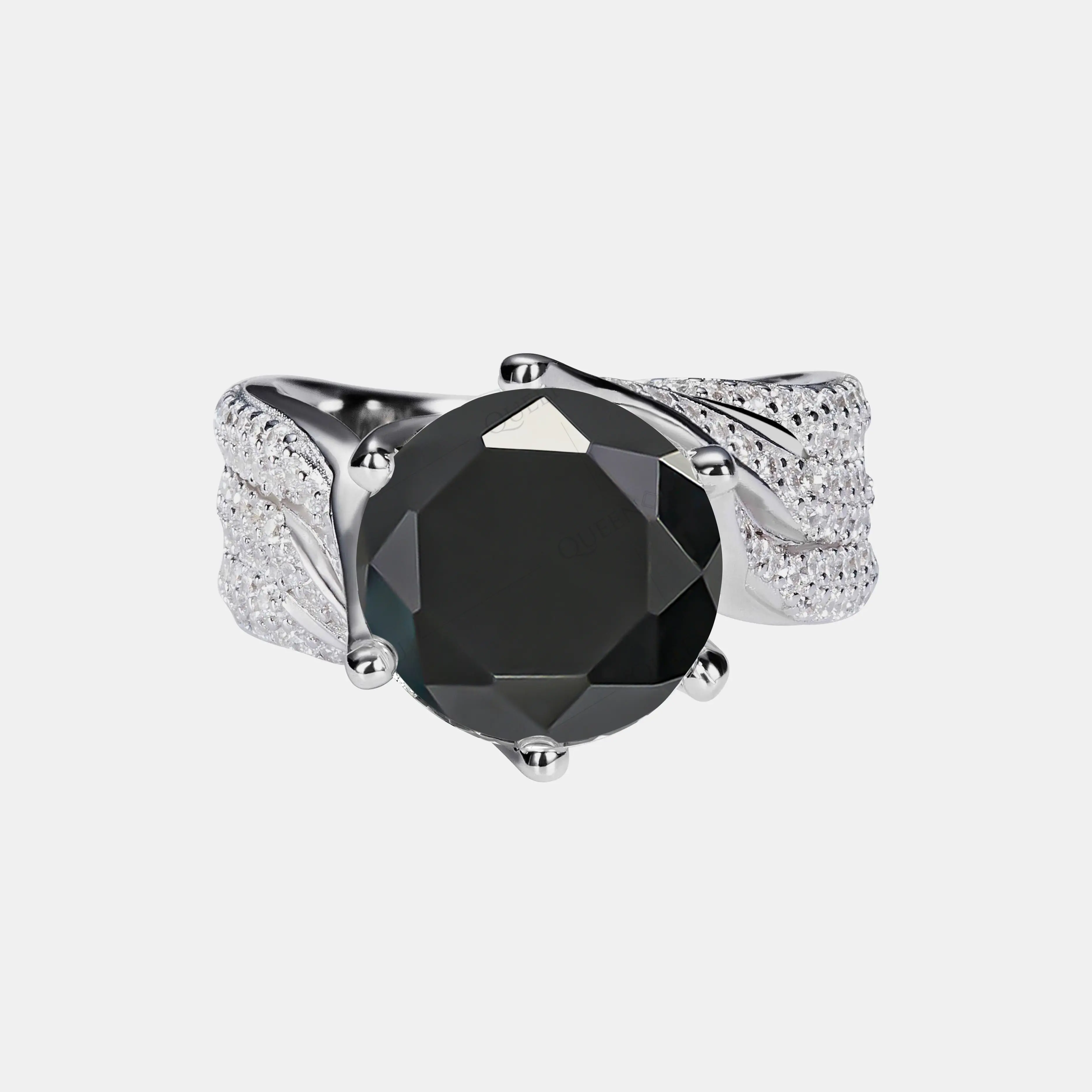 5-Carat Helix Synthetic Moissanite Luxurious Ring, Fine Jewelry Accessory with Basic Jewelry Care Tips, Moissanite Ring