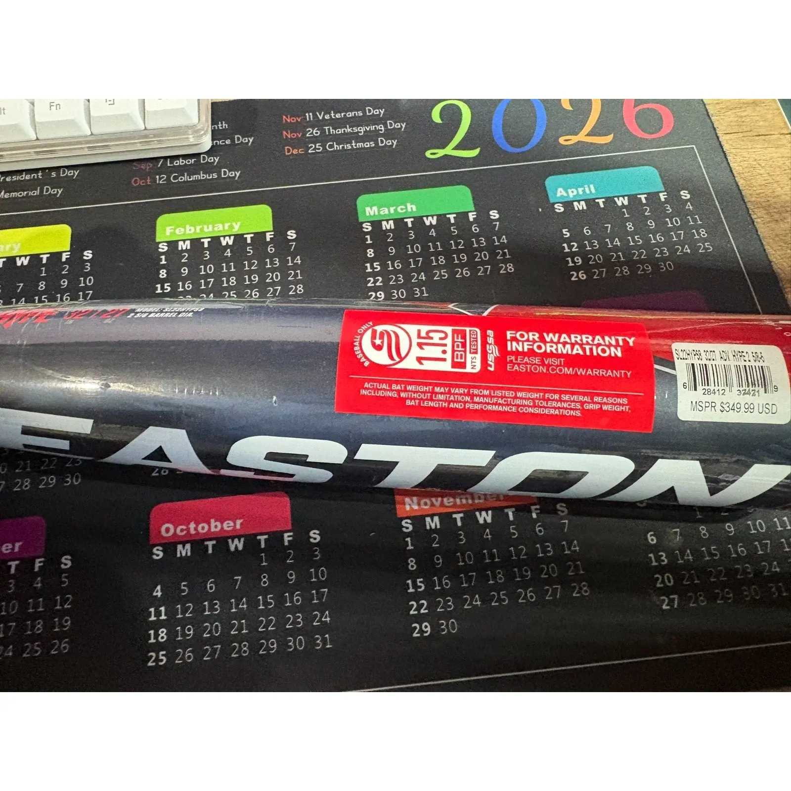 Easton ADV Hype 2 Youth Baseball Bat - 32/27 USSSA Drop -5, 2 3/4 in Carbon Composite, SL22HYP58 Travel Model, Balanced Swing, New
