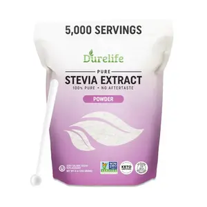 Durelife 100% Pure stevia extract sweetener | No Erythritol, NON-GMO, Zero Calorie Sugar Substitute | No Aftertaste