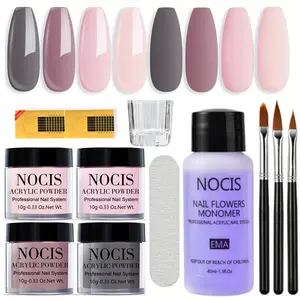 Acrylic Nail Kit for Beginners, 1 Box Professional 4 Colors Nail Art Tools for DIY Salon-quality Extensions, Nail Art Kit for Women & Girls, Nail Art Set