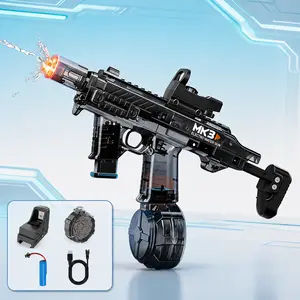 BLACK Electric toy  Water Gun with Flash Light, Automatic SquirtGun Blaster 27-30 Ft Range, Summer Outdoor Toy Gift forKids & Adults