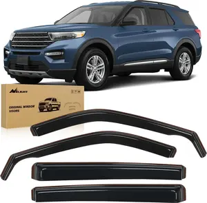 Nilight In-Channel Window Deflectors for Ford Explorer 2020-2024, Durable Automotive Vehicle Vent Window Visors, 4PCS Rain Guards Car Exterior Accessories
