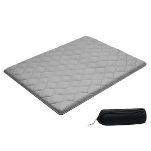VEVOR Japanese Tatami Mat, Queen Size Foldable Japanese Tatami Mattress, Futon Mattress with Storage Bag & Fastener, 9-Layer Floor Mat for Sleeping, Dormitory, Meditation, Yoga, 80 x 60 x 2.5 in, Gray