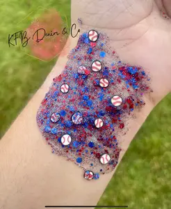 KFB Denim & Co Baseball Hair and Body Glitter