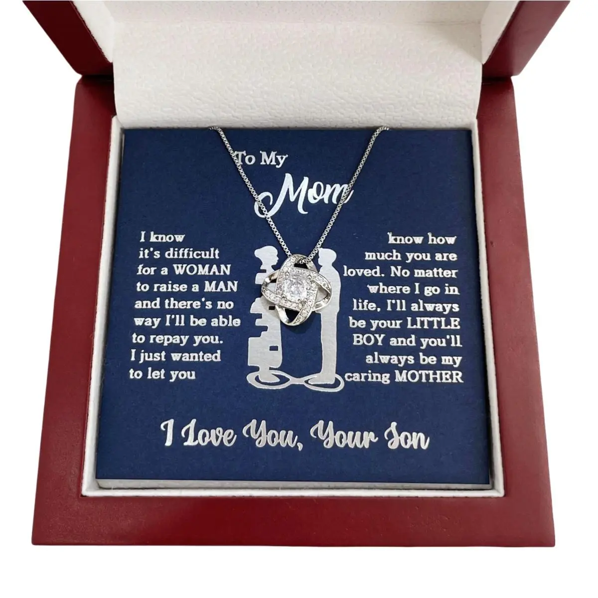 【Mother's Day Gift】Loved Mom Necklace with Infinity Love Heart Pendant - Perfect Birthday or Mother's Day Gift Idea