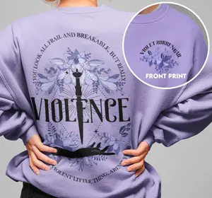 FW Inspired Fragile Little Thing Unisex Sweatshirt, Booktok Merch, Dragon Lover Rider Hoodie, Bookish Gift, Violence Fans Womenswear Soft Crewneck Pullover Long Sleeves Graphic Fabric Sweater