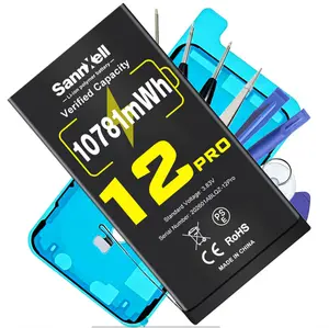 SannXell Upgraded High Capacity Battery for iPhone 12 Pro Replacement, 10781mWh 0 Cycle A2172 A2402 A2403 A2404 Model, Ultra Long Lasting Li-ion Battery for iPhone 12 Pro, with Full Repair Tool Kit
