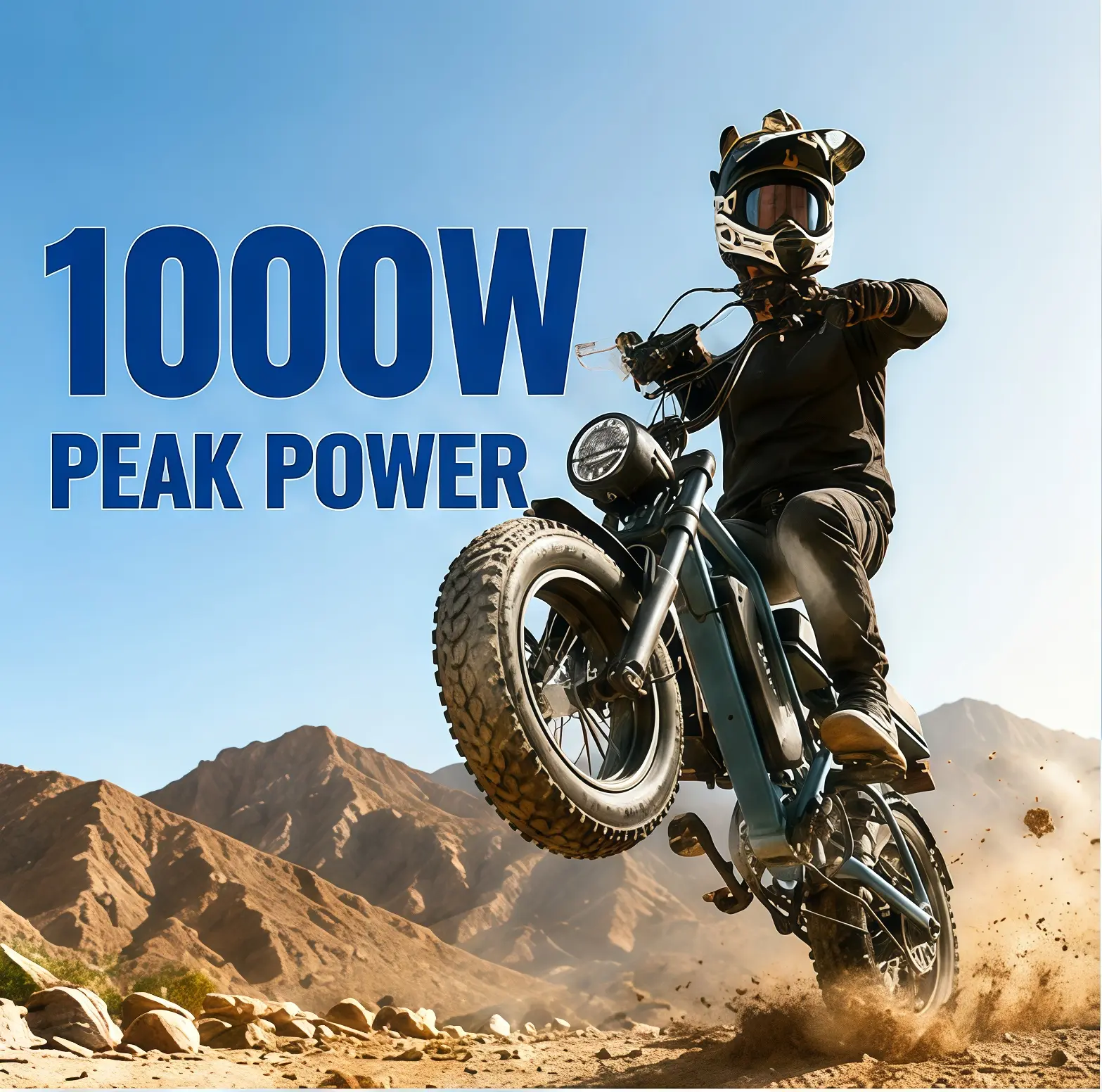 1000W Peak Power All Terrain Electric Bike 16 Inch Fat Tire 36V 15AH Battery 20MPH Max Speed 5 Speed Gear Shift 7 Speed Freewheel Electric Bicycle with LED Display