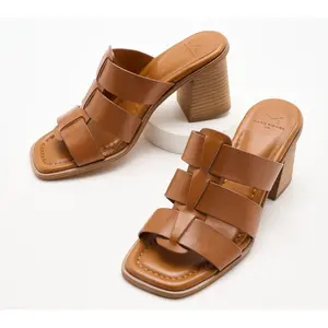 Marc Fisher LTD Leather Heeled Mules - Louisa