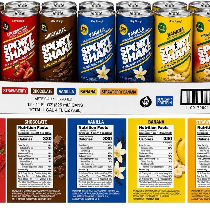 5 koulè Sport shake  Melanje variety -pack 12cans