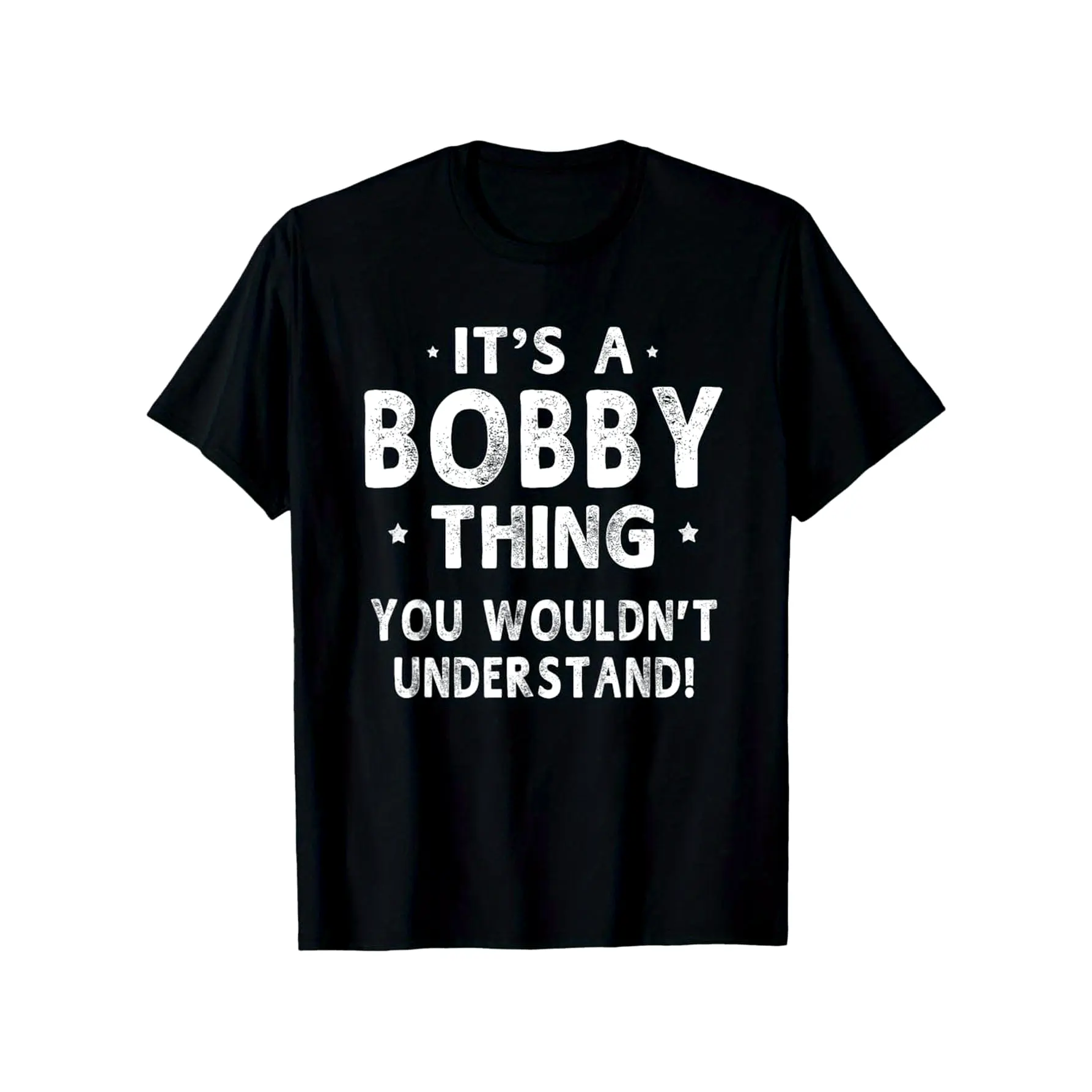Men's "It's A Bobby Thing" Graphic T-Shirt - 100% Cotton, Vintage, Oversized, Short-Sleeve, Round Neck, Casual Fit, Sporty Chic, Herringbone, Foldable Casual Top