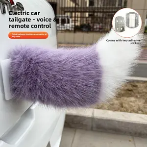 Animated Car Fox Tail Plush Moving Tail Car Accessory Sound Activated Remote Controlled Wagging Tail Cute Animal Car Decoration Exterior Auto Ornament Novelty Gift for Drivers Women Men Unique Vehicle Decor Fun Road Trip Gift Interactive Robotic Toy