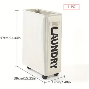 Laundry Hamper: Swivel wheels for easy mobility, large-capacity for loads of laundry. Collapsible & space-saving, fits bedrooms/bathrooms/entryways – a convenient home laundry essential, Laundry Organizer, Wheeled Laundry Basket