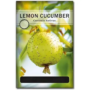 Lemon Cucumber Seeds for Planting - Non-GMO Seeds with Instructions to Plant and Grow a Home Vegetable Garden - Unique Round Variety with Melon Flavor for Outdoors (1)