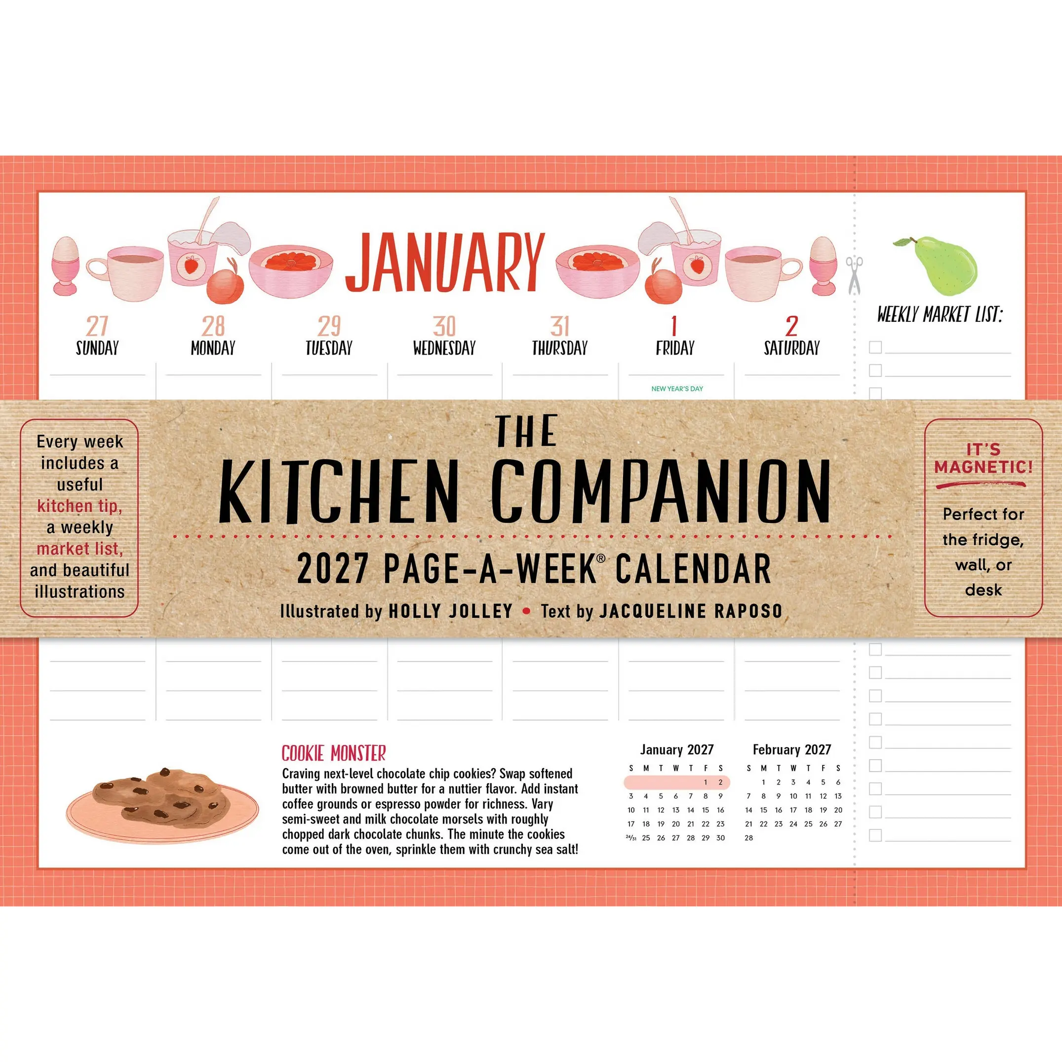The Kitchen Companion Page-A-Week Calendar 2027 by Holly Jolley, Workman Calendars