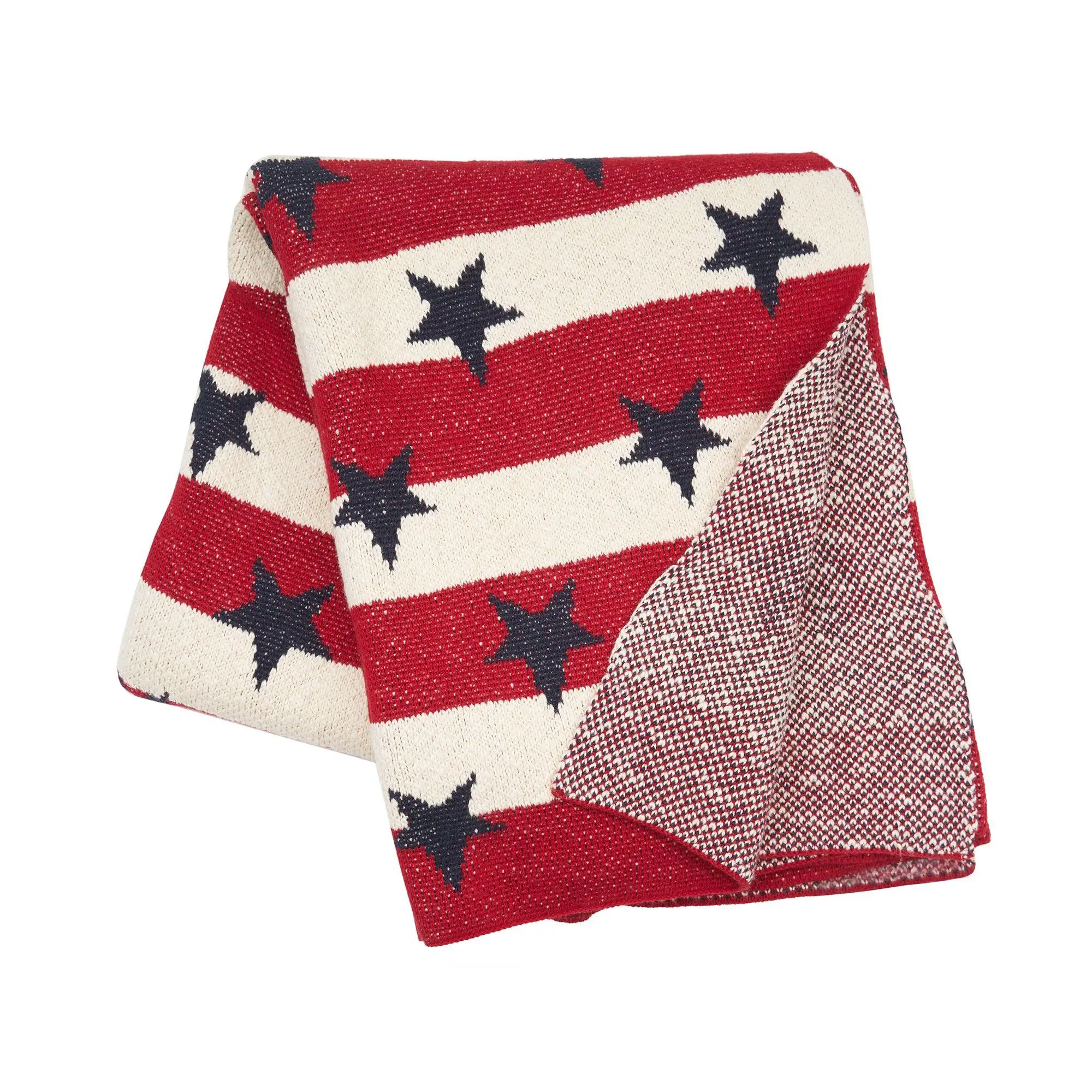 Stars and Stripes Patriotic Throw Blanket by Valerie
