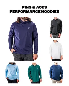 Pins & Aces Performance Hoodies - Lightweight Compression Activewear for Golf, Loose Casual Athleisure Golf Sweatshirt
