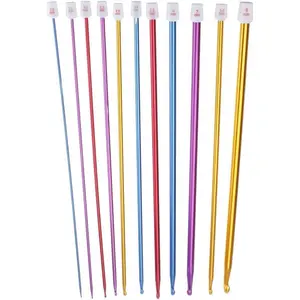Crochet Hooks 11 Pack Diverse Size Assorted Color Tunisian Afghan  Knitting  Set (2mm to 8mm)