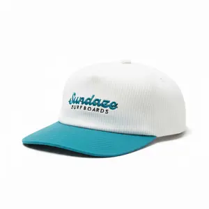 Surfboards Teal and White Corduroy/Cotton