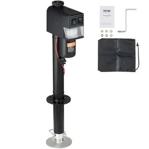 【FathersDayGift】 VEVOR 3500 lbs Electric Trailer Power Tongue Jack, 9.84"-33.85" Lift Range with Waterproof Cover for RV, Horse Trailers (Tools & Hardware, Hand Tools)