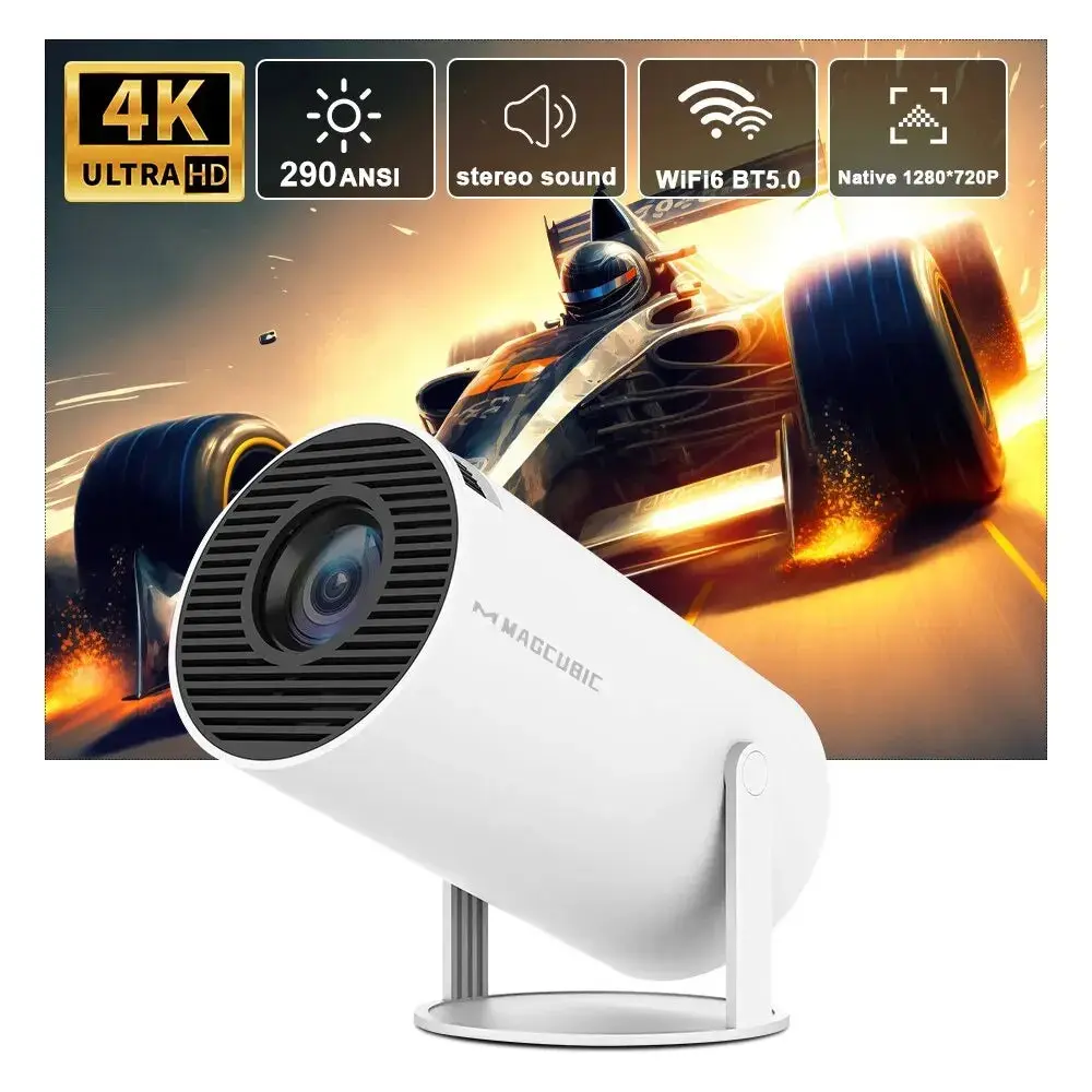 Magcubic HY300 Pro Mini Projector – 4K Android 11, WiFi 6, 290 ANSI Lumens