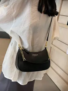Women's Solid Color PU Leather Shoulder Bag, Multifunctional Crossbody Bag, Fashionable Casual Bag, Commuter Use, Adjustable Straps, Stylish and Durable, Adjustable Strap Satchel